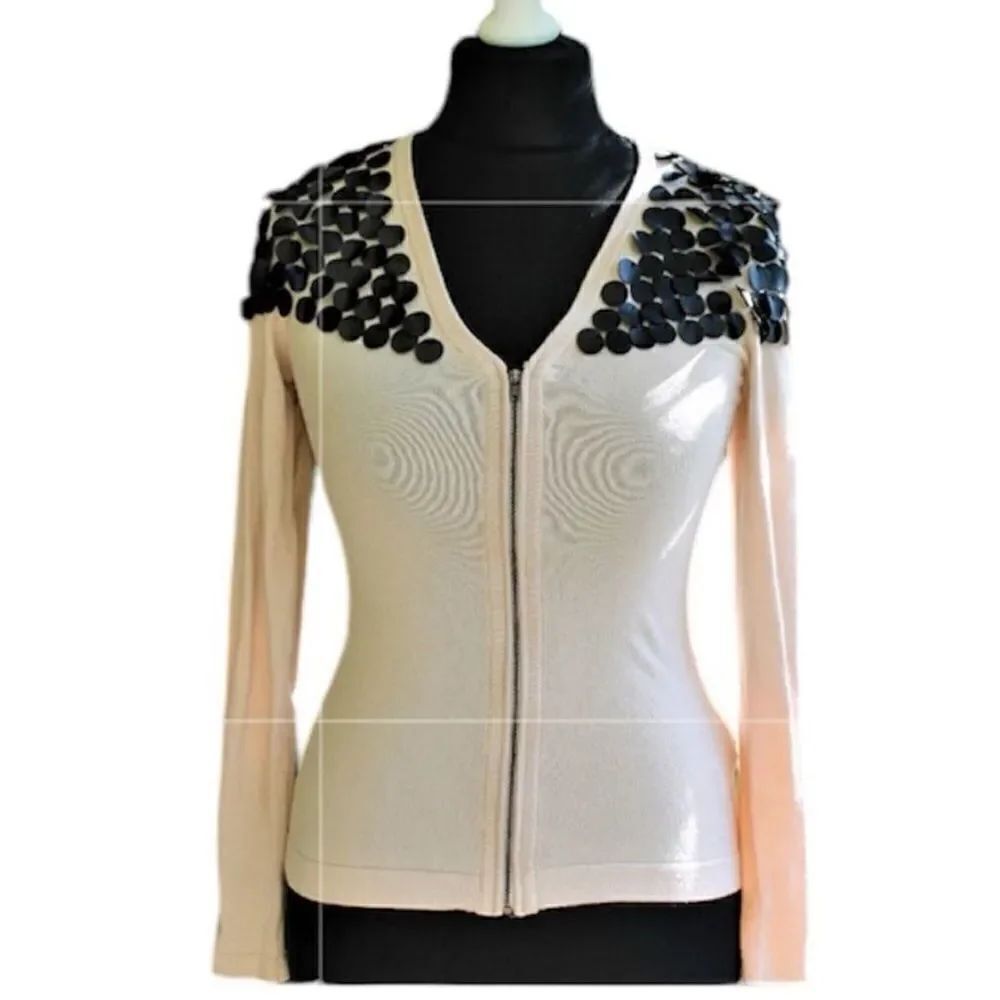 H&M Beige & Black Cardigan.(Size 6)